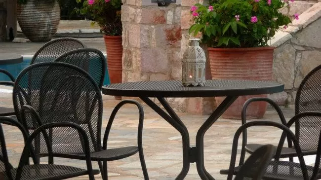 terras zwembad